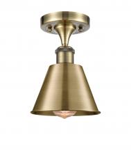  516-1C-AB-M8 - Smithfield - 1 Light - 7 inch - Antique Brass - Semi-Flush Mount