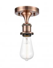  516-1C-AC-LED - Bare Bulb - 1 Light - 5 inch - Antique Copper - Semi-Flush Mount