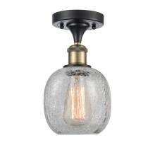  516-1C-BAB-G105-LED - Belfast - 1 Light - 6 inch - Black Antique Brass - Semi-Flush Mount