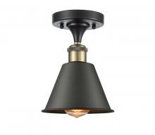  516-1C-BAB-M8-LED - Smithfield - 1 Light - 7 inch - Black Antique Brass - Semi-Flush Mount