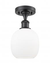  516-1C-BK-G101 - Belfast - 1 Light - 6 inch - Matte Black - Semi-Flush Mount