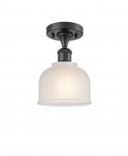  516-1C-BK-G411-LED - Dayton - 1 Light - 6 inch - Matte Black - Semi-Flush Mount