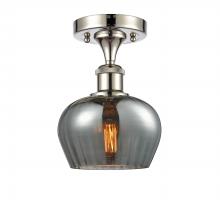  516-1C-PN-G93-LED - Fenton - 1 Light - 7 inch - Polished Nickel - Semi-Flush Mount