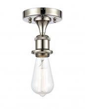  516-1C-PN-LED - Bare Bulb - 1 Light - 5 inch - Polished Nickel - Semi-Flush Mount