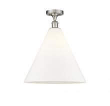  516-1C-SN-GBC-161-LED - Berkshire - 1 Light - 16 inch - Brushed Satin Nickel - Semi-Flush Mount