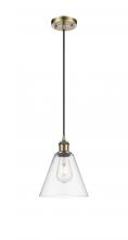  516-1P-AB-GBC-82 - Berkshire - 1 Light - 8 inch - Antique Brass - Cord hung - Mini Pendant