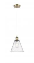  516-1P-AB-GBC-84-LED - Berkshire - 1 Light - 8 inch - Antique Brass - Cord hung - Mini Pendant