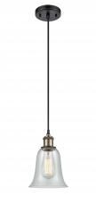  516-1P-BAB-G2812-LED - Hanover - 1 Light - 6 inch - Black Antique Brass - Cord hung - Mini Pendant