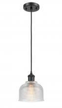 Innovations Lighting 516-1P-BK-G412-LED - Dayton - 1 Light - 6 inch - Matte Black - Cord hung - Mini Pendant