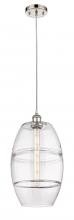  516-1P-PN-G557-10CL - Vaz - 1 Light - 10 inch - Polished Nickel - Cord hung - Mini Pendant