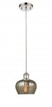  516-1P-PN-G96 - Fenton - 1 Light - 7 inch - Polished Nickel - Cord hung - Mini Pendant