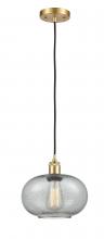  516-1P-SG-G247-LED - Gorham - 1 Light - 10 inch - Satin Gold - Cord hung - Mini Pendant