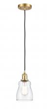  516-1P-SG-G392-LED - Ellery - 1 Light - 5 inch - Satin Gold - Cord hung - Mini Pendant