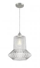  516-1P-SN-G212-LED - Springwater - 1 Light - 12 inch - Brushed Satin Nickel - Cord hung - Mini Pendant