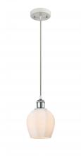  516-1P-WPC-G461-6-LED - Norfolk - 1 Light - 6 inch - White Polished Chrome - Cord hung - Mini Pendant