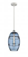  516-1P-WPC-G557-8BL - Vaz - 1 Light - 8 inch - White Polished Chrome - Cord hung - Mini Pendant