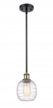  516-1S-BAB-G1013 - Belfast - 1 Light - 6 inch - Black Antique Brass - Mini Pendant