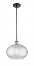  516-1S-BAB-G555-12CL - Ithaca - 1 Light - 12 inch - Black Antique Brass - Mini Pendant