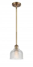 Innovations Lighting 516-1S-BB-G412-LED - Dayton - 1 Light - 6 inch - Brushed Brass - Mini Pendant