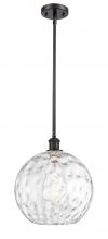  516-1S-OB-G1215-12-LED - Athens Water Glass - 1 Light - 12 inch - Oil Rubbed Bronze - Mini Pendant