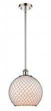 Innovations Lighting 516-1S-PN-G121-10CBK-LED - Farmhouse Chicken Wire - 1 Light - 10 inch - Polished Nickel - Mini Pendant