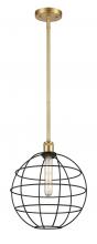  516-1S-SG-CE-12-BK - Lake Placid - 1 Light - 12 inch - Satin Gold - Mini Pendant