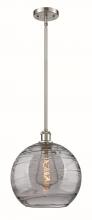  516-1S-SN-G1213-12SM - Athens Deco Swirl - 1 Light - 12 inch - Brushed Satin Nickel - Mini Pendant