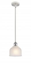 Innovations Lighting 516-1S-WPC-G411-LED - Dayton - 1 Light - 6 inch - White Polished Chrome - Mini Pendant