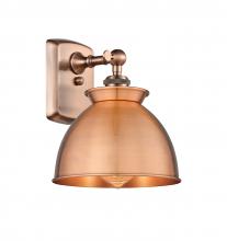  516-1W-AC-M14-AC - Adirondack - 1 Light - 8 inch - Antique Copper - Sconce