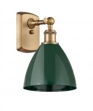  516-1W-BB-MBD-75-GR - Plymouth - 1 Light - 8 inch - Brushed Brass - Sconce