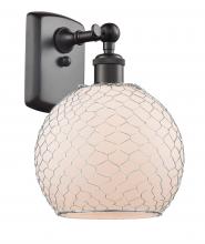  516-1W-OB-G121-8CSN-LED - Farmhouse Chicken Wire - 1 Light - 8 inch - Oil Rubbed Bronze - Sconce