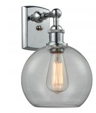  516-1W-PC-G122C-8CL - Athens - 1 Light - 8 inch - Polished Chrome - Sconce