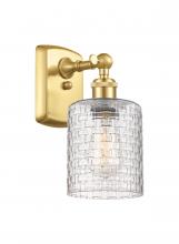  516-1W-SG-G112C-5CL - Cobbleskill - 1 Light - 5 inch - Satin Gold - Sconce