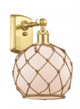 Innovations Lighting 516-1W-SG-G121-8RB-LED - Farmhouse Rope - 1 Light - 8 inch - Satin Gold - Sconce