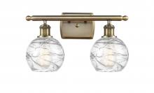  516-2W-AB-G1213-6 - Athens Deco Swirl - 2 Light - 16 inch - Antique Brass - Bath Vanity Light