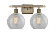 Innovations Lighting 516-2W-AB-G125 - Athens - 2 Light - 18 inch - Antique Brass - Bath Vanity Light