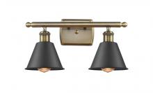 Innovations Lighting 516-2W-AB-M8-BK - Smithfield - 2 Light - 17 inch - Antique Brass - Bath Vanity Light