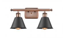 Innovations Lighting 516-2W-AC-M8-BK - Smithfield - 2 Light - 17 inch - Antique Copper - Bath Vanity Light