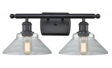  516-2W-BK-G132-LED - Orwell - 2 Light - 18 inch - Matte Black - Bath Vanity Light