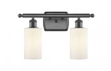  516-2W-OB-G801-LED - Clymer - 2 Light - 14 inch - Oil Rubbed Bronze - Bath Vanity Light