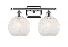  516-2W-PC-G1216-8WM - White Mouchette - 2 Light - 18 inch - Polished Chrome - Bath Vanity Light