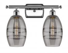  516-2W-PC-G557-6SM - Vaz - 2 Light - 16 inch - Polished Chrome - Bath Vanity Light