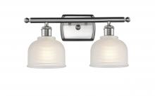  516-2W-SN-G411-LED - Dayton - 2 Light - 16 inch - Brushed Satin Nickel - Bath Vanity Light