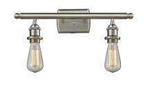  516-2W-SN-LED - Bare Bulb - 2 Light - 16 inch - Brushed Satin Nickel - Bath Vanity Light