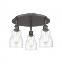  516-3C-OB-G394 - Ellery - 3 Light - 17 inch - Oil Rubbed Bronze - Flush Mount