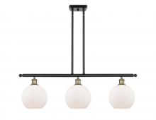  516-3I-BAB-G121-LED - Athens - 3 Light - 36 inch - Black Antique Brass - Cord hung - Island Light