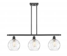  516-3I-OB-G1215-8 - Athens Water Glass - 3 Light - 36 inch - Oil Rubbed Bronze - Cord hung - Island Light