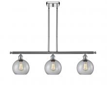  516-3I-PC-G122-10 - Athens - 3 Light - 37 inch - Polished Chrome - Stem Hung - Island Light