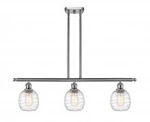  516-3I-SN-G1013-LED - Belfast - 3 Light - 36 inch - Brushed Satin Nickel - Cord hung - Island Light