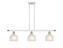  516-3I-WPC-G411-LED - Dayton - 3 Light - 36 inch - White Polished Chrome - Cord hung - Island Light